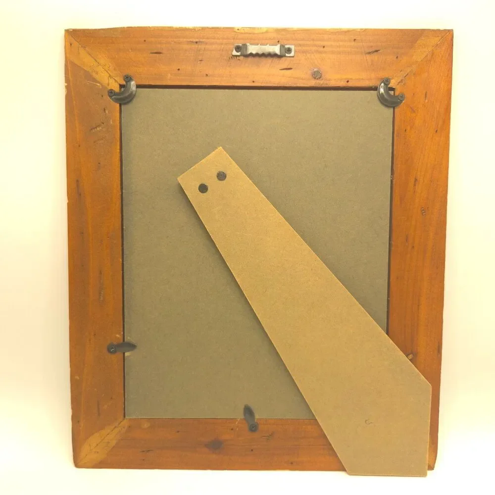 Rustic Wood & Copper Picture Frame 8x10 Distressed Patina Tabletop Wall Decor